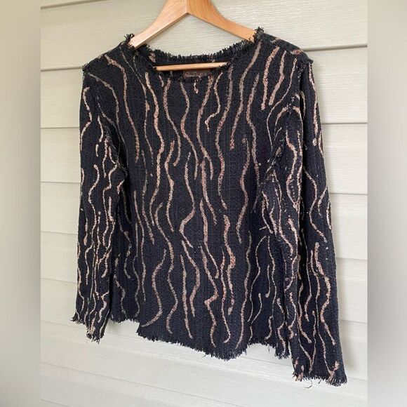 REBECCA JANE NOBLE Artisan sweater abstract modern designer EUC RARE Unique - Picture 1 of 16